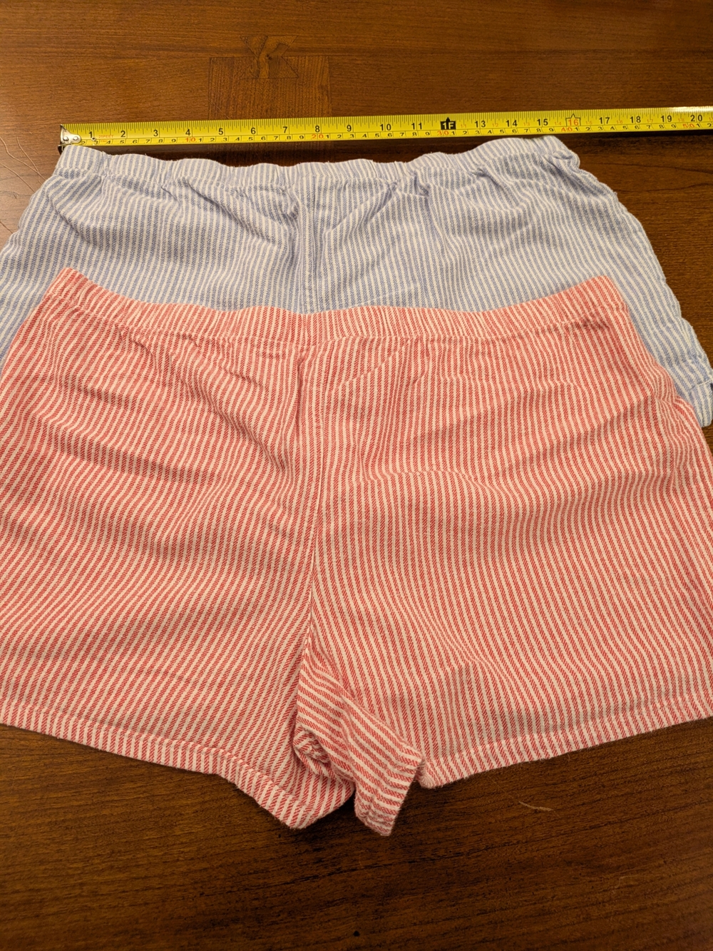 Sonoma Red and Light Blue Striped Women’s Boxer Shorts Set Of Two Medium - Picture 2 of 3